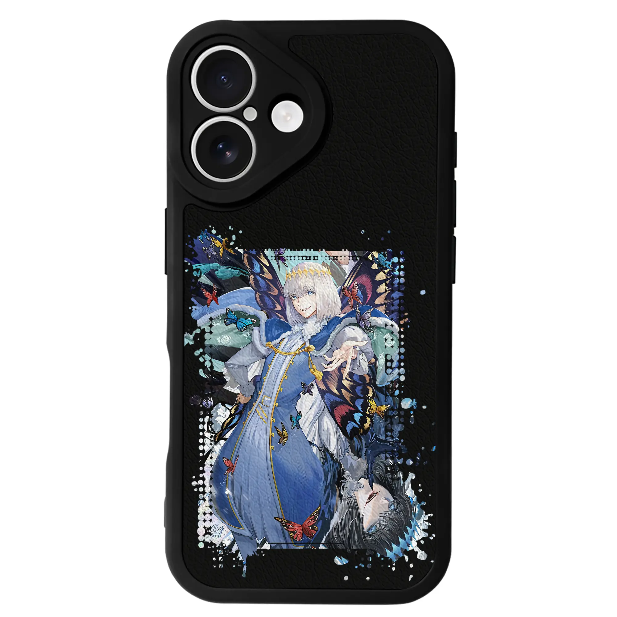 FGO グッズ,オベロン - IPhone 16シリーズ対応 ・ シリコンスマホケース ・ レザー調 ・ 高精度フィット ・ 耐衝撃 ・ ワイヤレス充電対応 ・ 精密カット
